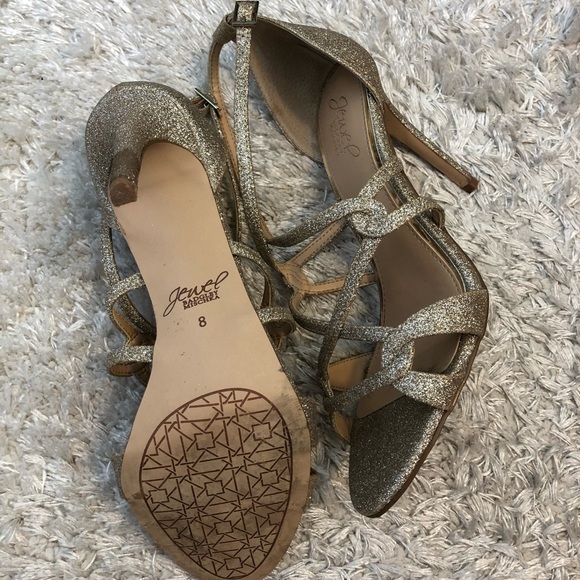 ✨STUNNING✨Badgely Mischka Gold Sparkle Heel - Picture 4 of 6